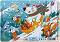 Зимни приключения - Детски пъзел от 21 части с подложка - пъзел