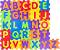 Английска азбука - Детски образователен пъзел-килим с меки елементи - 