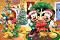Коледа с Мики Маус - Пъзел от 100 части на тема "Мики Маус" - 
