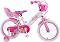 Детски велосипед - Дисни Принцеси 16" - С помощни колела, кошница и столче за кукла - 