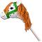 Дървена играчка за яздене Micki - Петнистият кон на Пипи - От серията Пипи Дългото Чорапче - 