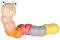 Дървено червейче - Pino - Бебешка играчка с размери Ø 3 x 16 cm - 