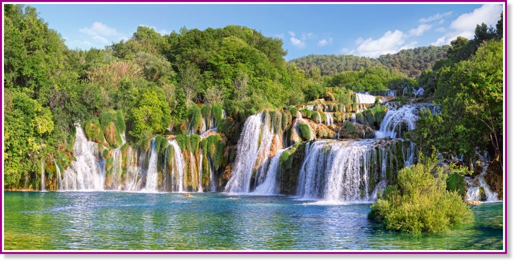 Водопадите в Крък, Хърватия - Панорамен пъзел от 4000 части - пъзел