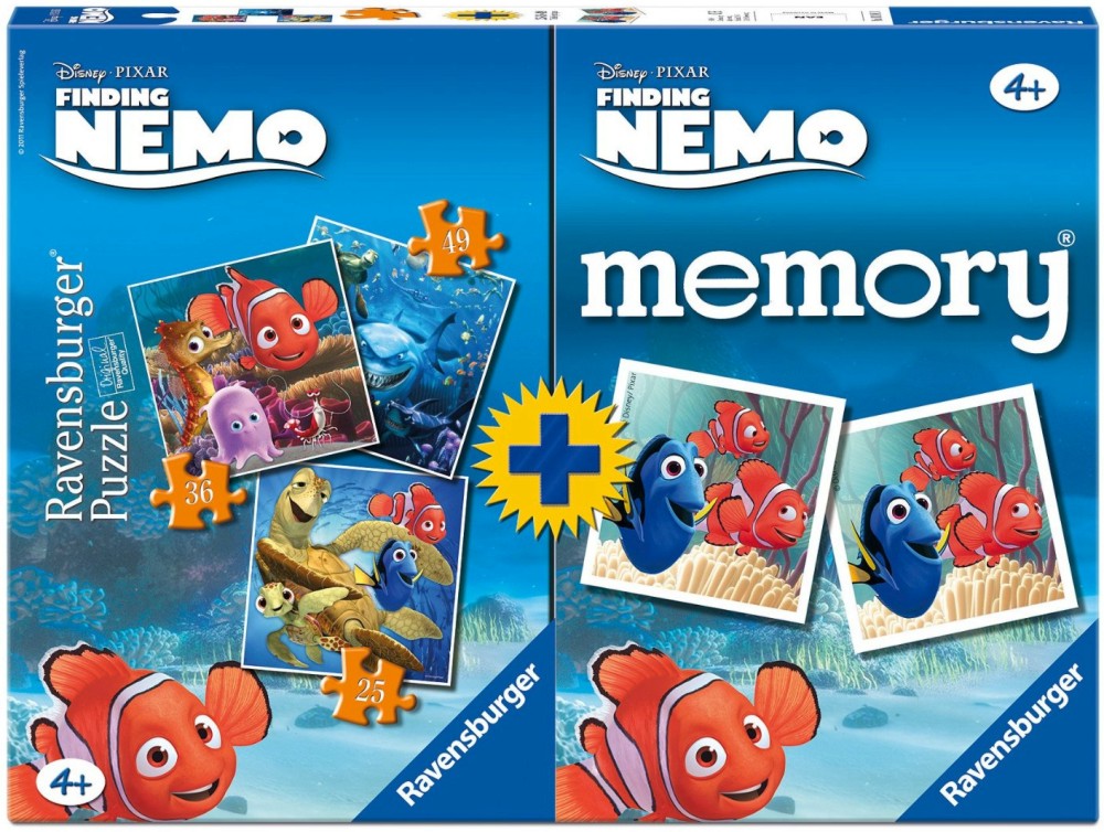 Немо - 3 пъзела и 1 мемо игра - 里 - store.bg