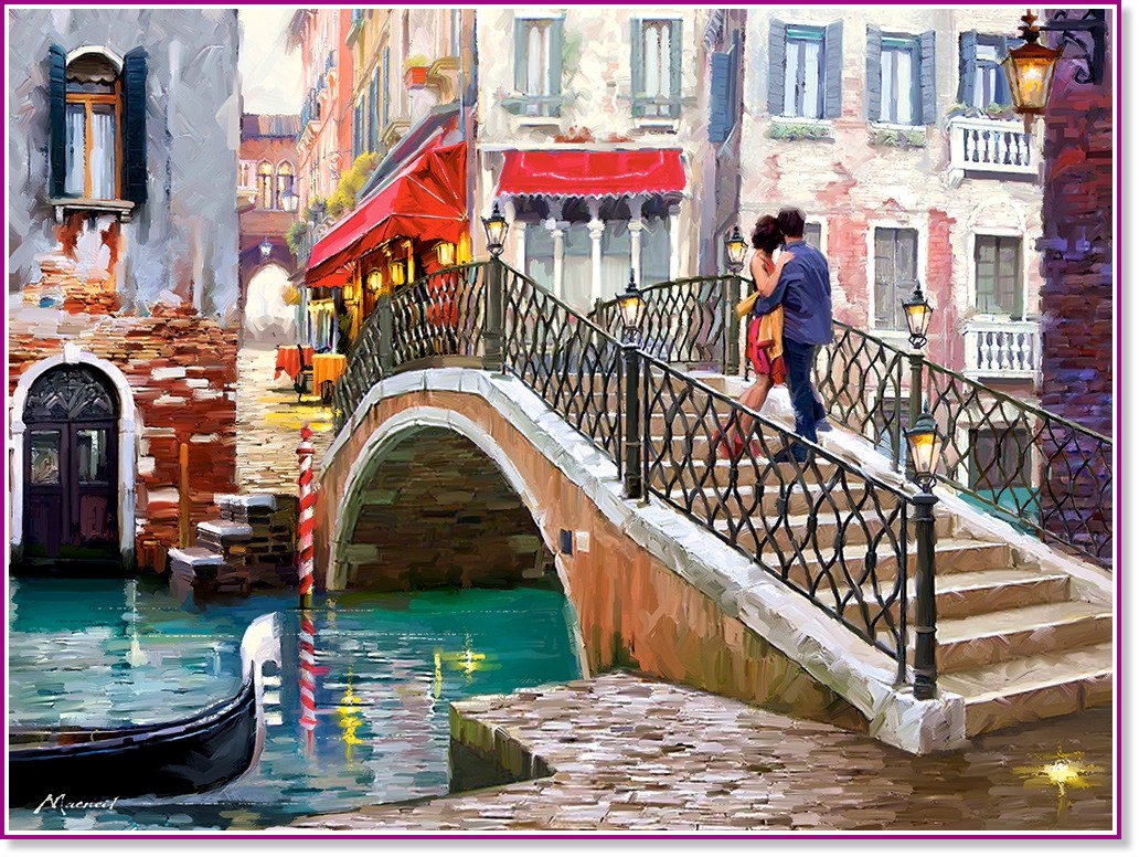 Мост във Венеция - Пъзел от 2000 части на Ричард Макнийл - пъзел