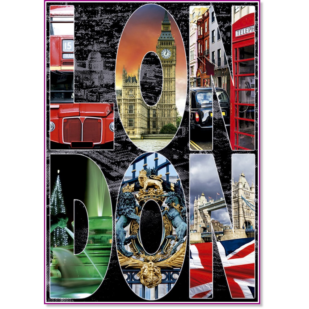 Колаж на Лондон - Пъзел от 1000 части - пъзел