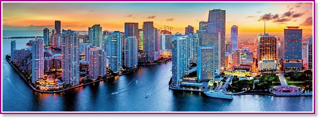 Маями - Панорамен пъзел от 1000 части - пъзел