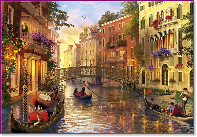 Венеция по залез слънце - Пъзел от 1500 части - пъзел