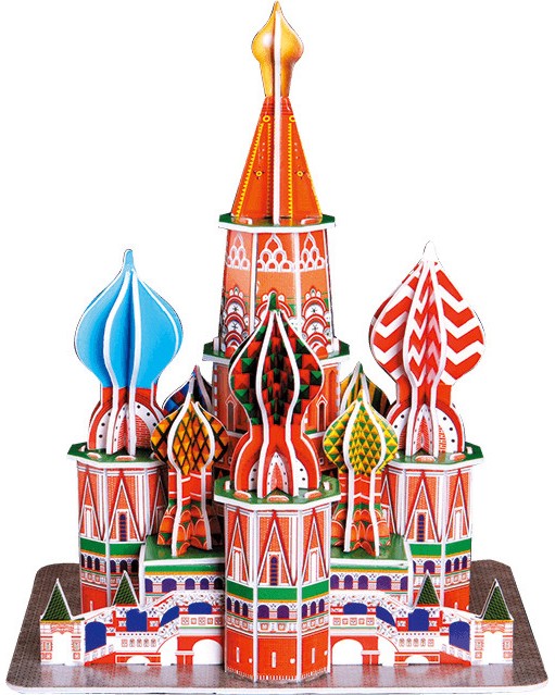 Храм Свети Василий Блажени - 3D пъзел от 46 части от колекцията Архитектурни забележителности - пъзел