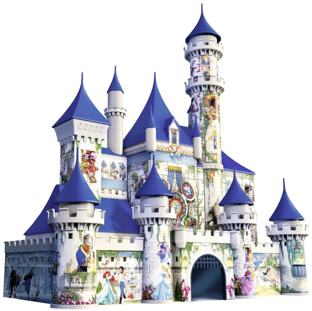 Замъкът на Дисни - 3D пъзел от 216 пластмасови части - пъзел