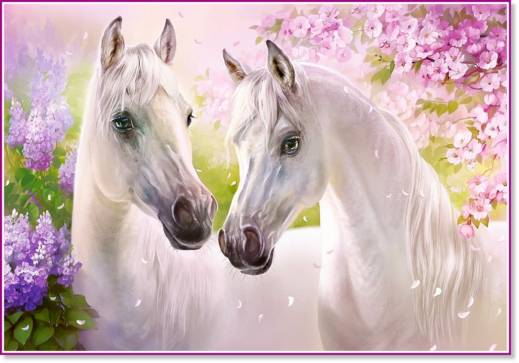 Романтични коне - Пъзел от 1000 части на Анна Лакисова (Anna Lakisova) - пъзел