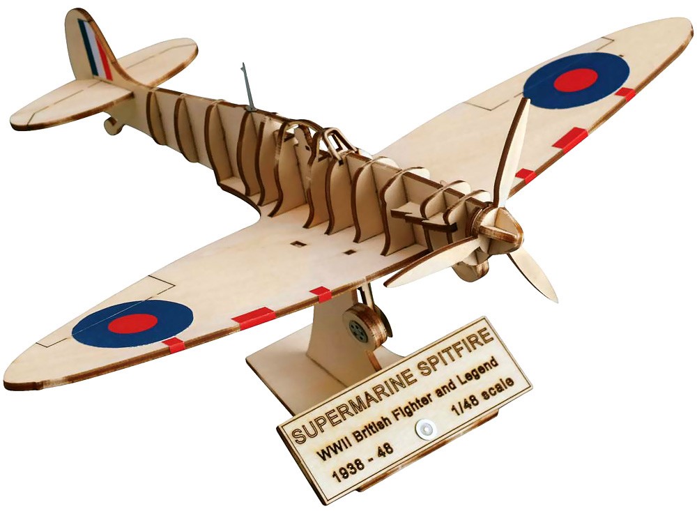   - Supermarine Spitfire - 3D     "Art & Wood" - 
