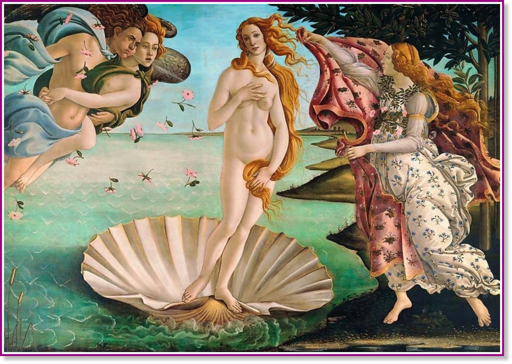 Раждането на Венера - Пъзел от 1000 части на Сандро Ботичели от колекцията "Art Collection" - пъзел