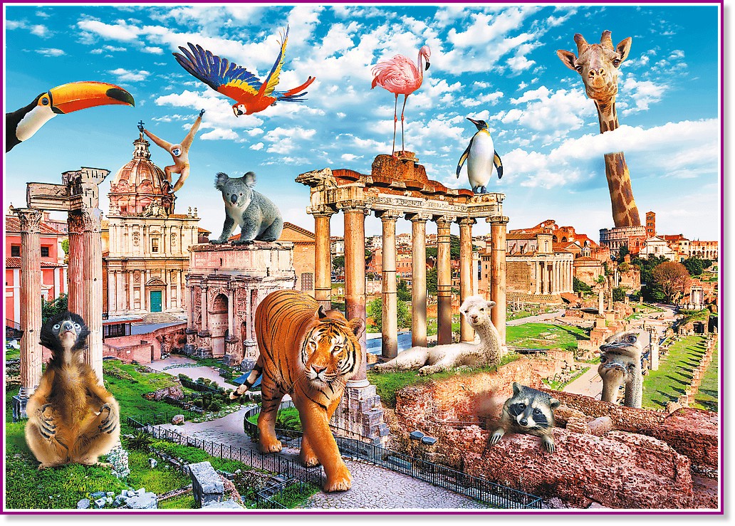 Животни в Рим - Пъзел от 1000 части - пъзел