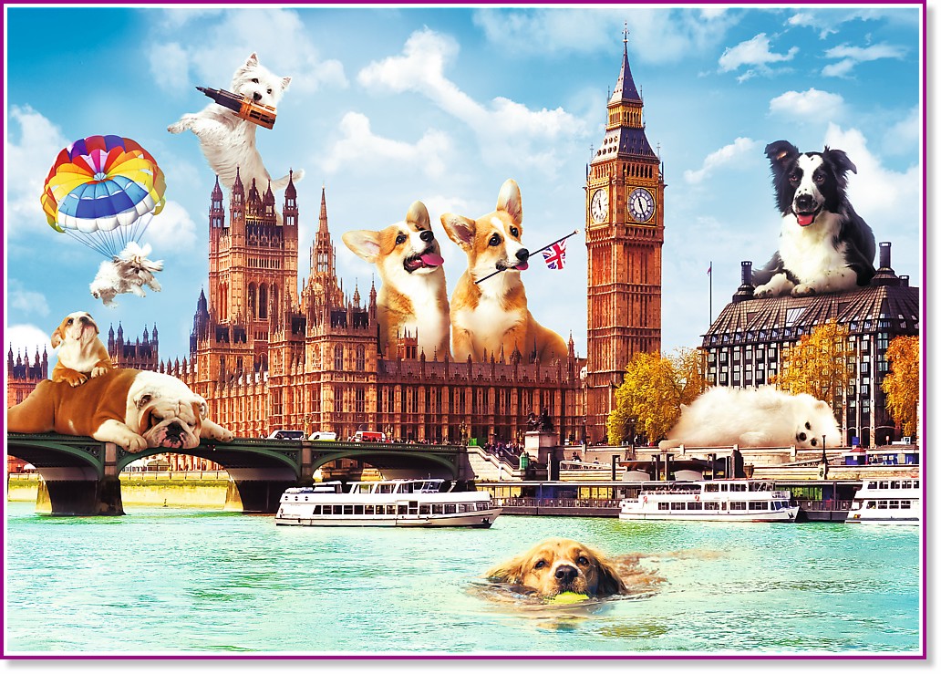 Кучета в Лондон - Пъзел от 1000 части - пъзел