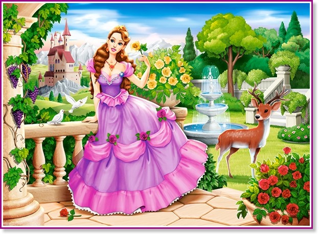 Принцеса в кралската градина - Пъзел от 100 части от колекцията "Premium" - пъзел