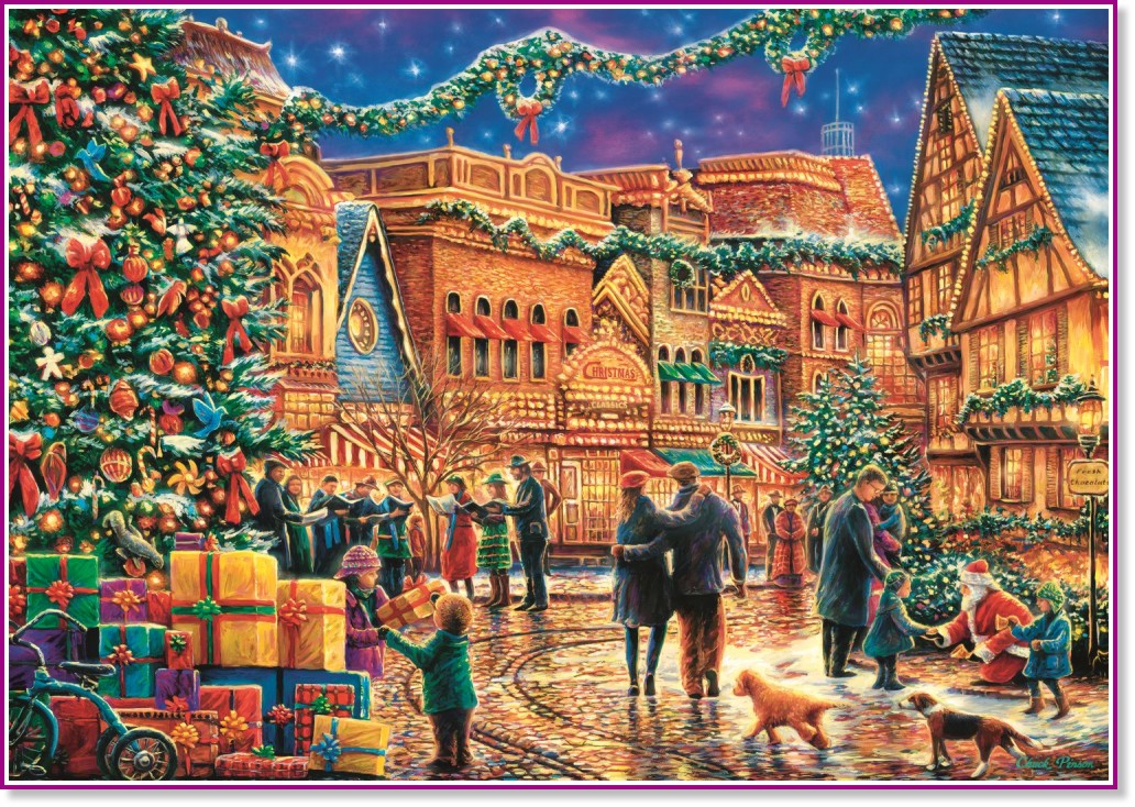 Коледен площад - Пъзел от 1000 части на Чък Пинсън - пъзел