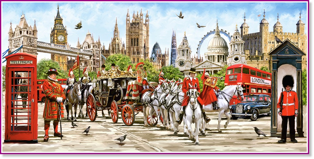 Гордостта на Лондон - Панорамен пъзел от 4000 части на Ричард Макнийл - пъзел