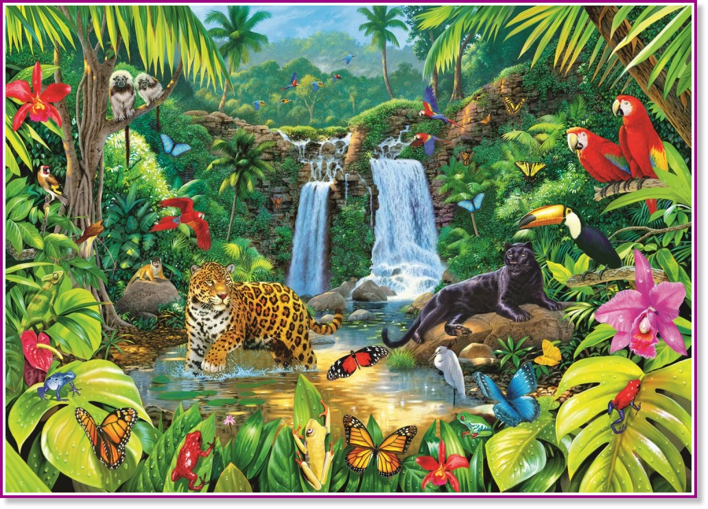 В тропическата гора - Пъзел от 2000 части на Крис Хайет от колекцията "Premium Quality" - пъзел