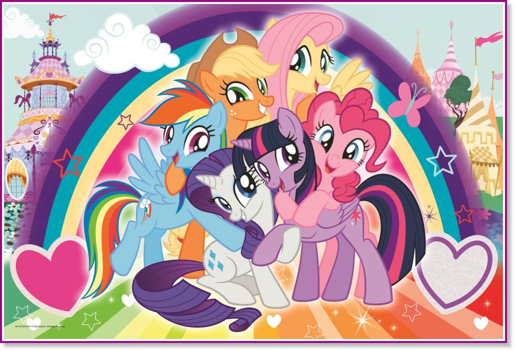 Щастливи понита - Пъзел от 24 големи части на тема My Little Pony - пъзел