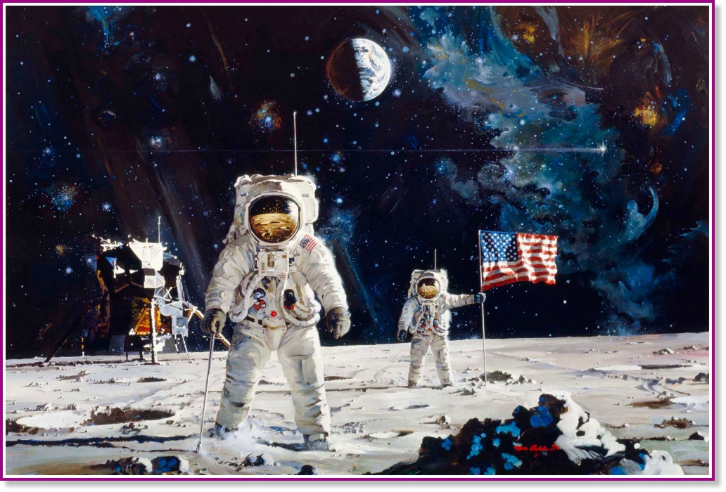 Първият човек стъпил на Луната - Пъзел от 1000 части на Роберт МакКол - пъзел