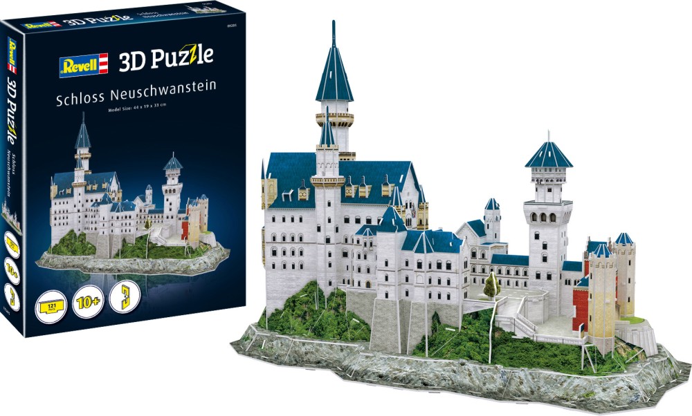 Замъкът Нойшванщайн - 3D картонен пъзел от 121 части - пъзел
