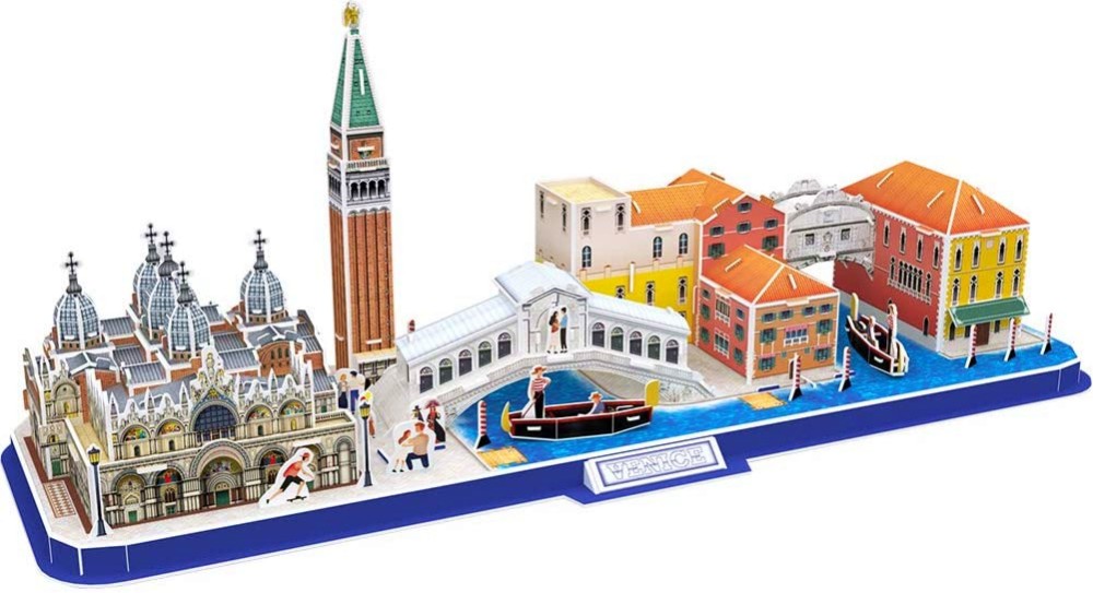 Венеция - 3D картонен пъзел от 126 части - пъзел