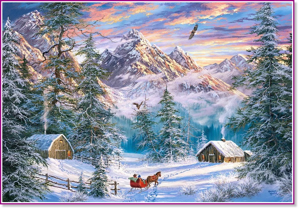 Коледа в планината - Пъзел от 1000 части - пъзел