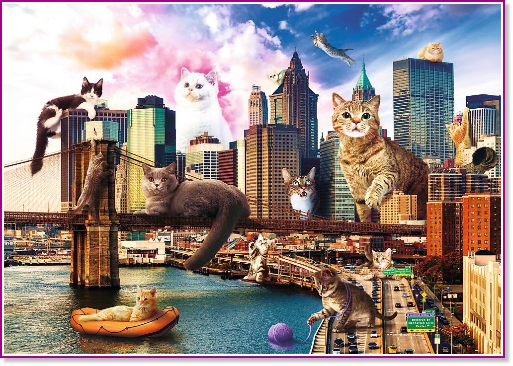 Котки в Ню Йорк - Пъзел от 1000 части - пъзел