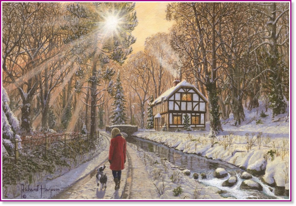 Зимна разходка - Пъзел от 2000 части на Ричард Харпъм - пъзел