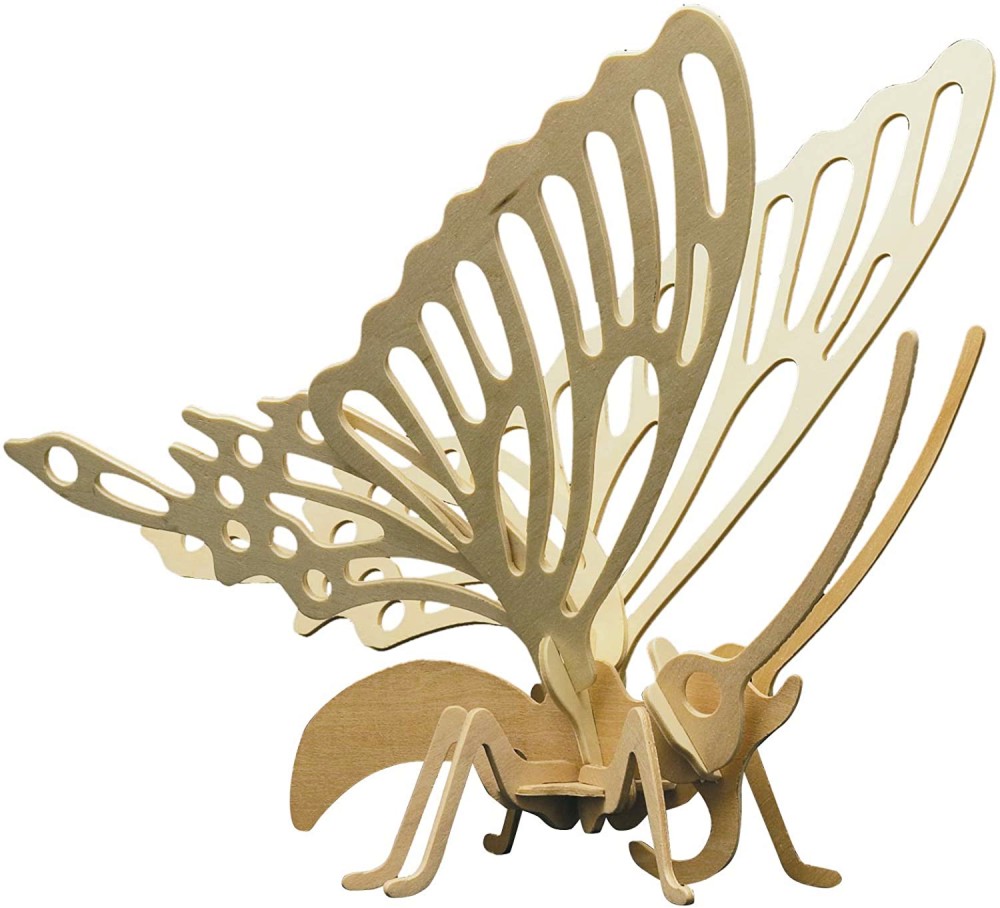 Пеперуда - Дървен 3D пъзел - пъзел