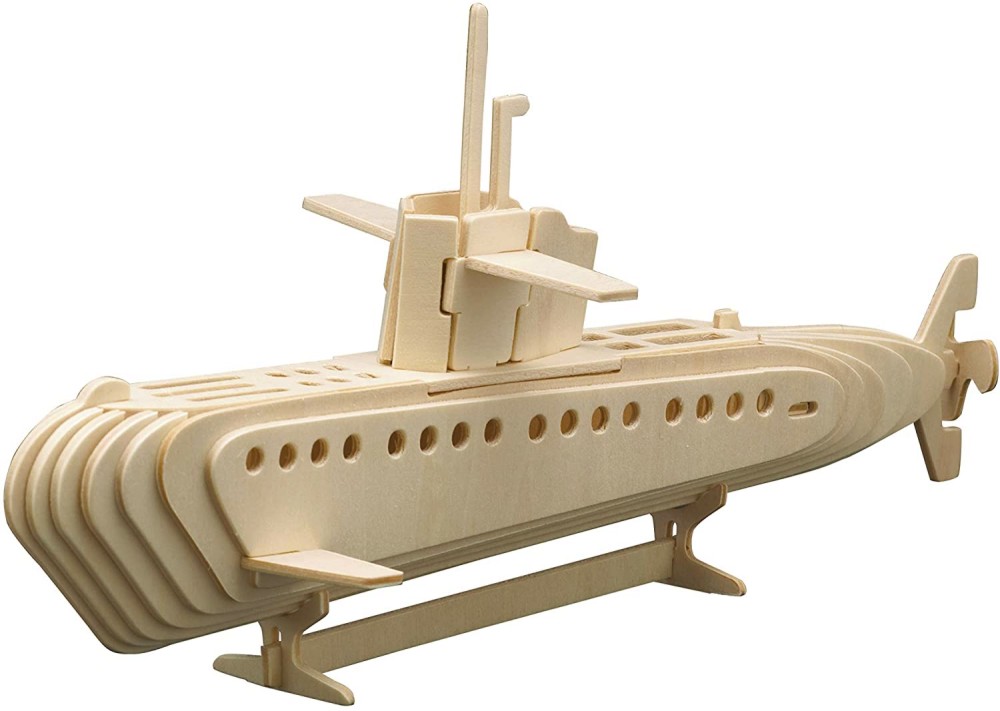 Подводница - Дървен 3D пъзел - пъзел