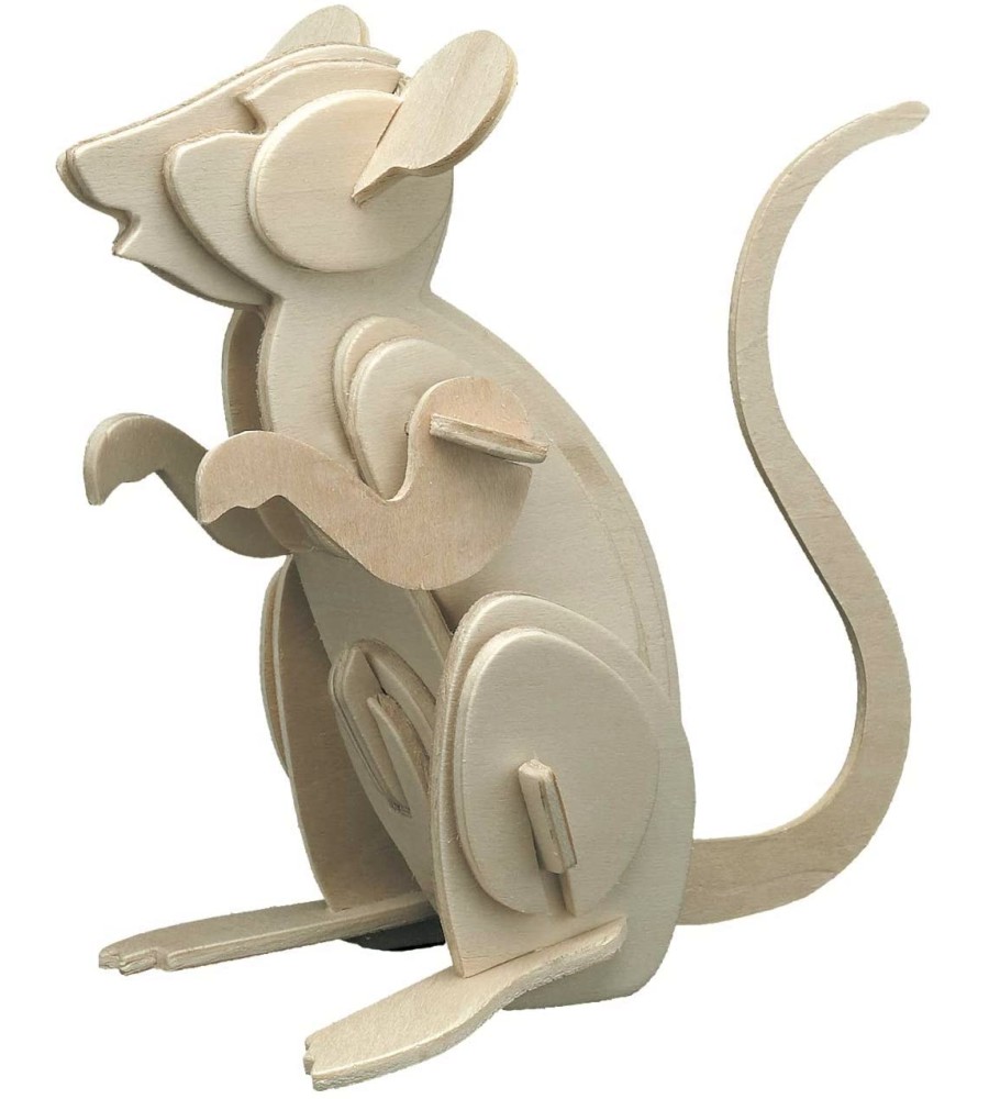 Мишка - Дървен 3D пъзел - пъзел