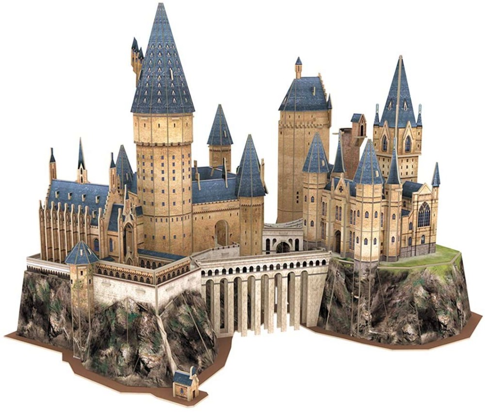 Замъкът Хогуортс - 3D картонен пъзел от 197 части - пъзел