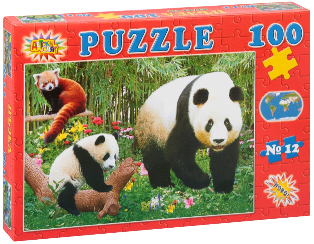 Панда - Пъзел от 100 части - пъзел