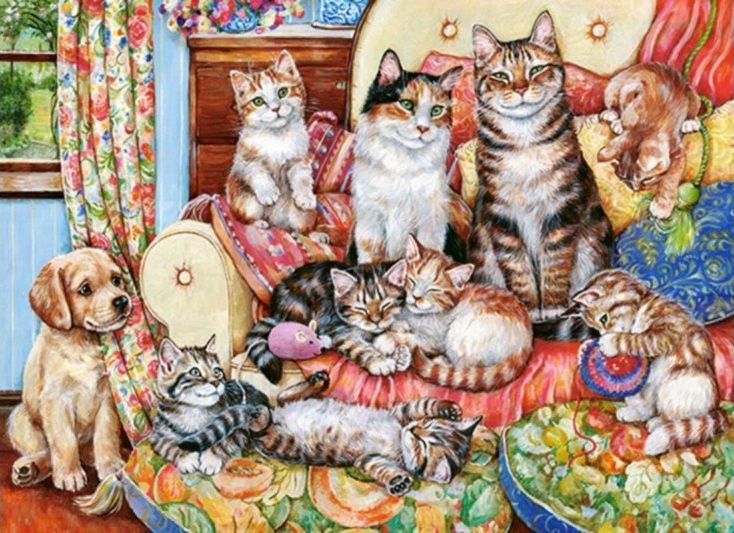 Семейство котки - 里 пъзел - store.bg