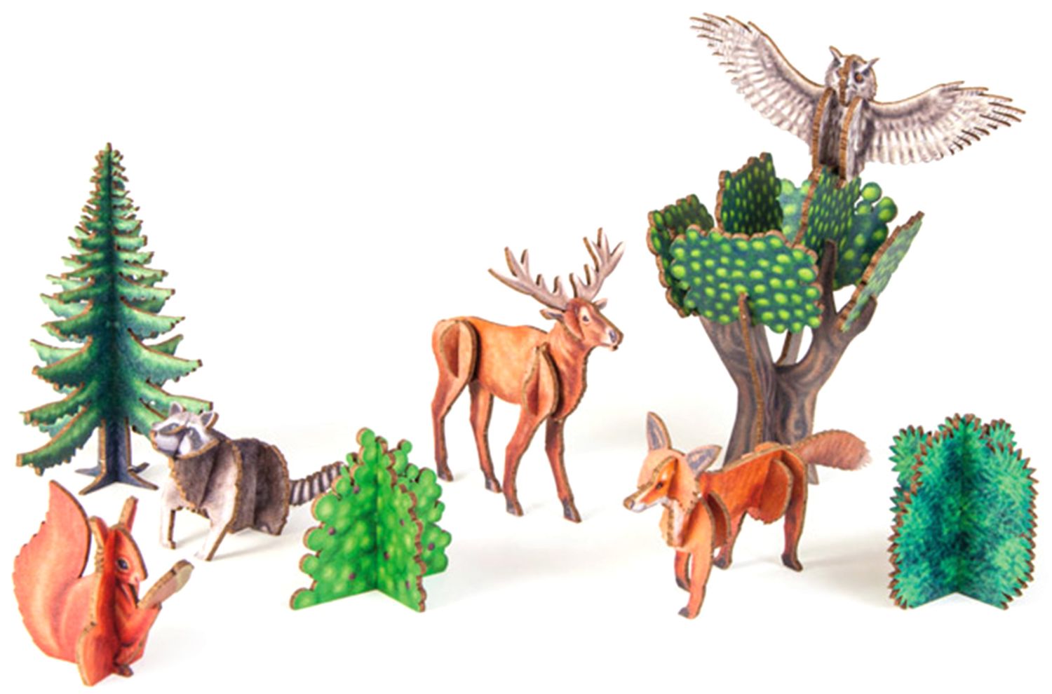 Картонени 3D пъзели Горски животни Gespaensterwald - store.bg
