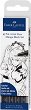    Faber-Castell Manga Black - 4    Pitt Artist Pens - 