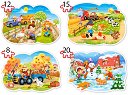 Четирите сезона - 4 пъзела в нестандартна форма от 8, 12, 15 и 20 големи части - пъзел