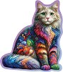 Котка - Дървен пъзел от 150 части - пъзел