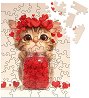 Коте и обич - Дървен пъзел от 50 части, от колекцията Celebrating - пъзел