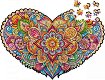 Мандала - Сърце - Дървен пъзел от 150 части - пъзел