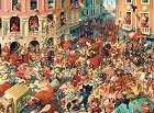 Надбягване с бикове в Пампелуна - Пъзел от 3000 части от колекцията Art Collection - пъзел
