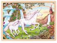 Еднорози - Дървен пъзел от 48 части в рамка - пъзел