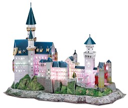 Замъкът Нойшванщайн, Бавария - Светещ 3D пъзел - пъзел
