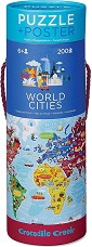 Градовете по света - Образователен пъзел от серията "Crocodile Creek" - пъзел
