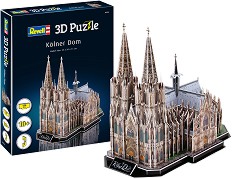 Кьолнската катедрала Свети Петър и Света Мария - 3D пъзел - пъзел