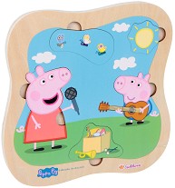 Музикално представление - Детски дървен пъзел от серията "Peppa Pig" - пъзел