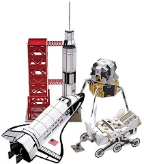Космическа мисия - 3D картонен пъзел от 80 части от колекцията National Geografic Kids - пъзел
