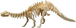 Скелет на Бронтозавър - Дървен 3D пъзел - пъзел